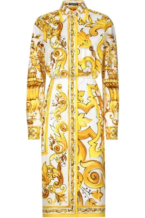Dolce & Gabbana Majolica-print cotton shirtdress