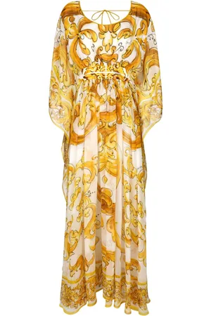 Dolce & Gabbana Majolica-print chiffon dress
