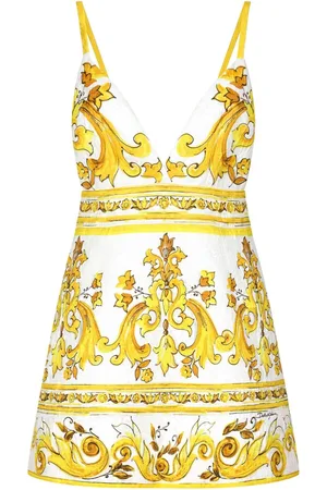 Dolce & Gabbana Majolica-print silk minidress
