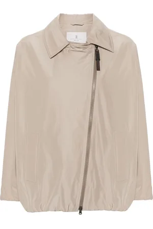 Brunello Cucinelli Off-centre zip padded jacket