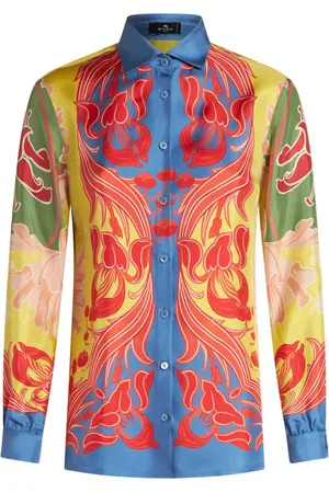 Etro Floral-print silk-twill shirt