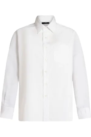 Etro Floral-panel cotton-and-silk shirt