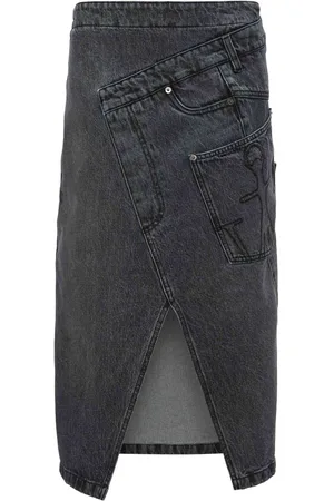 J.W.Anderson Twisted denim midi skirt