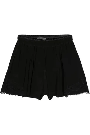 Maurizio Mykonos Corded-lace silk blend shorts