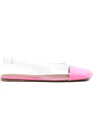 Amina Muaddi Ane square-toe ballerina shoes