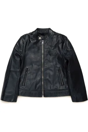 Diesel Oval D leather biker jacket