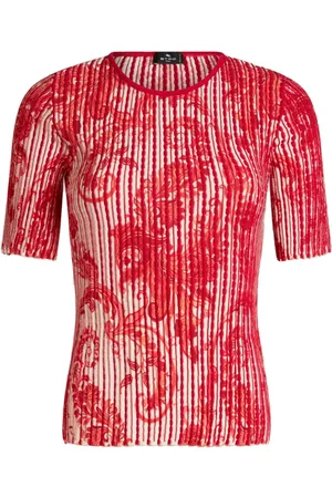 Etro Paisley-print ribbed top