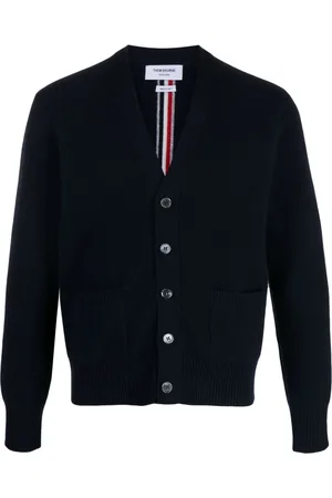 Thom Browne Brushed-effect virgin-wool cardigan