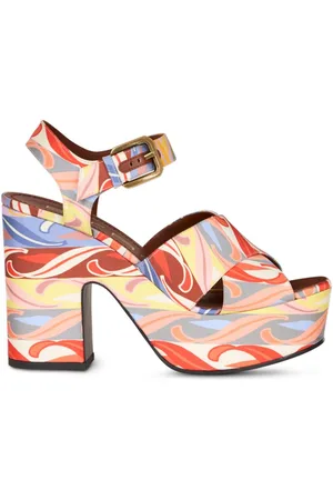 Etro 100mm summer-print leather sandals