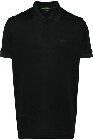 HUGO BOSS Logo-print monogram-pattern polo shirt