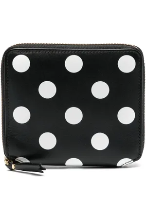 Comme des Garçons Polka dot-print leather wallet