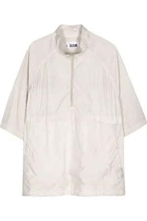 Izzue Logo-appliqué half-zip shirt