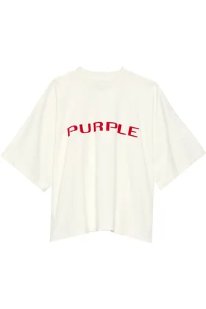 Purple Brand Wordmark logo-print cotton T-shirt