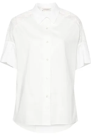 GENTRYPORTOFINO Sheer-panel cotton shirt