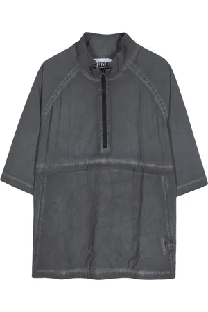 Izzue Faded-effect half-zip shirt