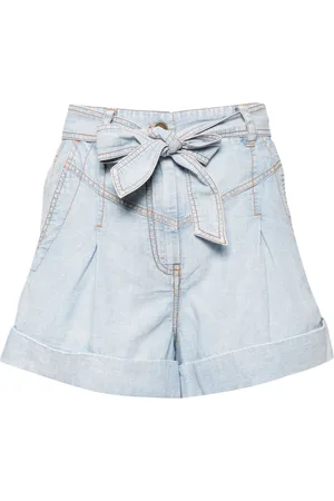 ZIMMERMANN Belted denim shorts