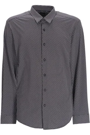 HUGO BOSS Geometric-print long-sleeve shirt