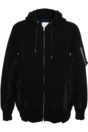 SACAI Panelled drawstring hoodie