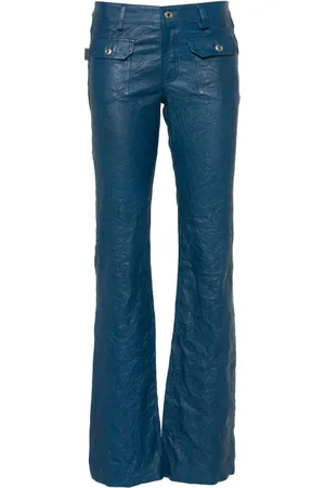 Zadig & Voltaire Hippie crinkled leather flared trousers