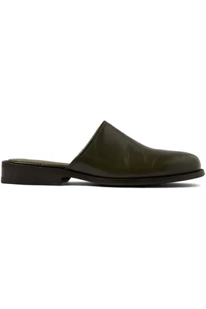 LEMAIRE Square-toe leather mules