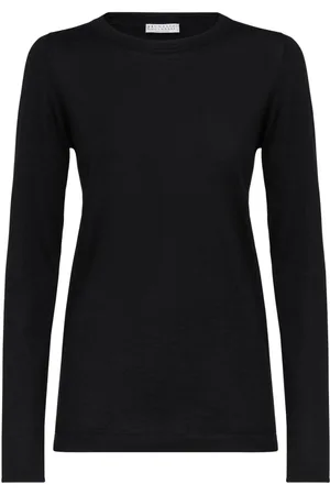 Brunello Cucinelli Cashmere-blend long-sleeve jumper