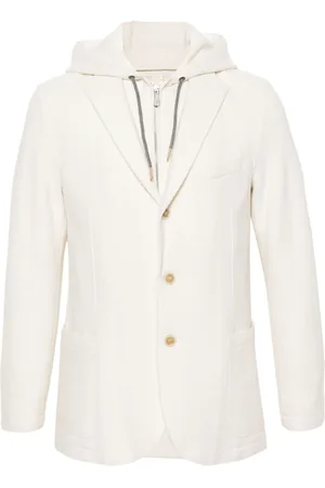 ELEVENTY Single-breasted hooded blazer