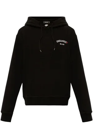 Dsquared2 Logo-embroidered cotton hoodie