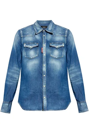 Dsquared2 Western ripped-detail denim shirt