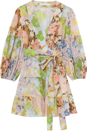 ZIMMERMANN Abstract-pattern print cotton dress