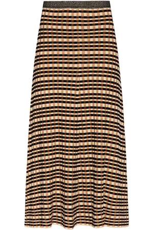 ULLA JOHNSON Amal checked jacquard skirt
