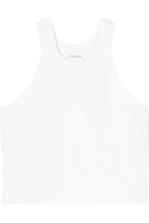 Closed Ribbed organic-cotton tank top
