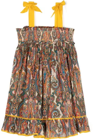 ZIMMERMANN Ottie paisley-print shirred dress