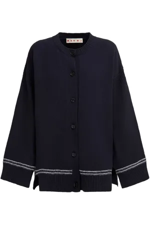 Marni Intarsia-knit logo cardigan