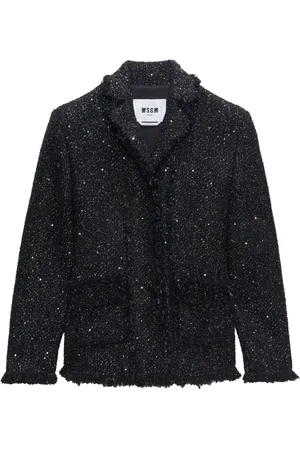Msgm Single-breasted bouclé blazer
