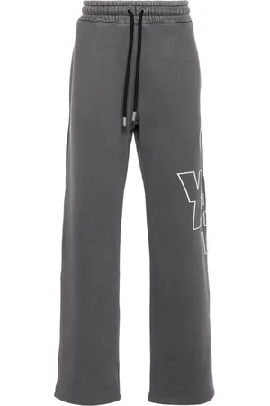 OFF-WHITE Logo-embroidered straight trousers