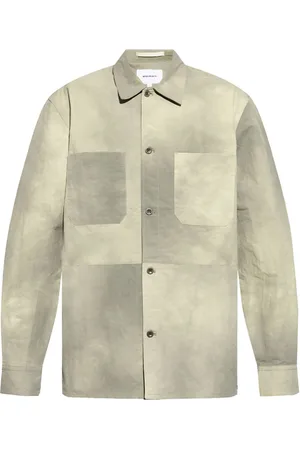 Norse projects Bleached-effect panelled shirt jacket