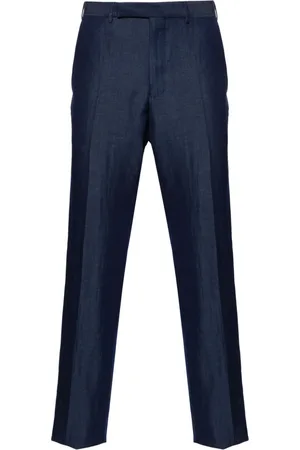 Ermenegildo Zegna Pressed-crease straight-leg trousers