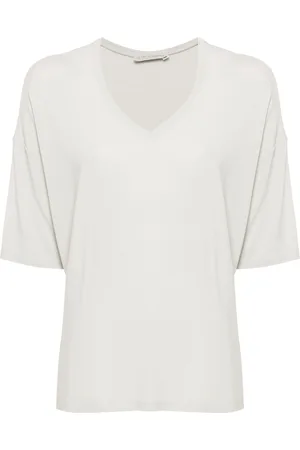 LE TRICOT PERUGIA V-neck drop-shoulder T-shirt