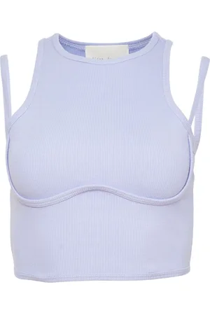 FLEUR DU MAL Strappy ribbed tank top