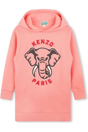 Kenzo Elephant-print hoodie dress