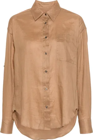 HUGO BOSS Button-up ramie shirt