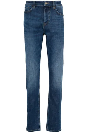 HUGO BOSS Mid-rise straight-leg jeans