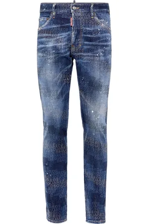 Dsquared2 Paint-splatter slim-fit jeans