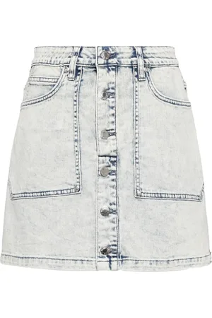 Izzue Washed denim miniskirt