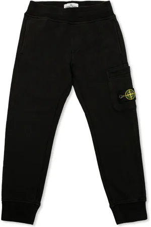 Stone Island Logo-patch cotton track pants