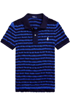 Ralph Lauren Striped cable-knit polo shirt