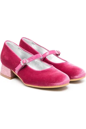 MONNALISA 40mm velvet ballerina shoes