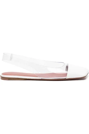 Amina Muaddi Transparent-design slingback ballerina shoes