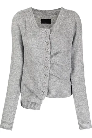 RTA Asymmetric button-down cashmere cardigan