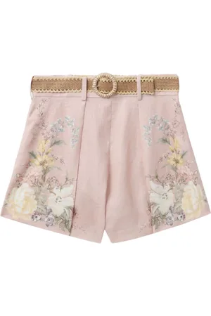 ZIMMERMANN Waverly floral-print linen shorts